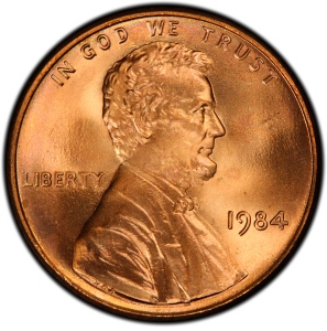 Obverse of 1984 Lincoln Cent
